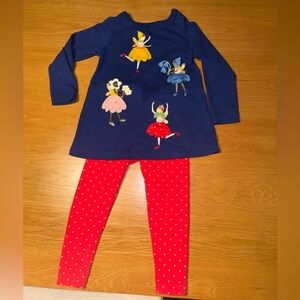 Mini Boden Navy and Red Fairy Matching Set
